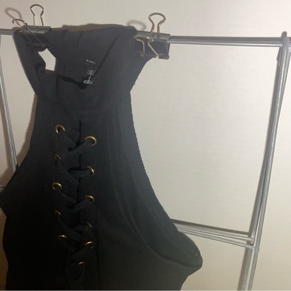 Women’s Collared Neck Pullover with Lace Tied Front Top Size S - Picture 2 of 3